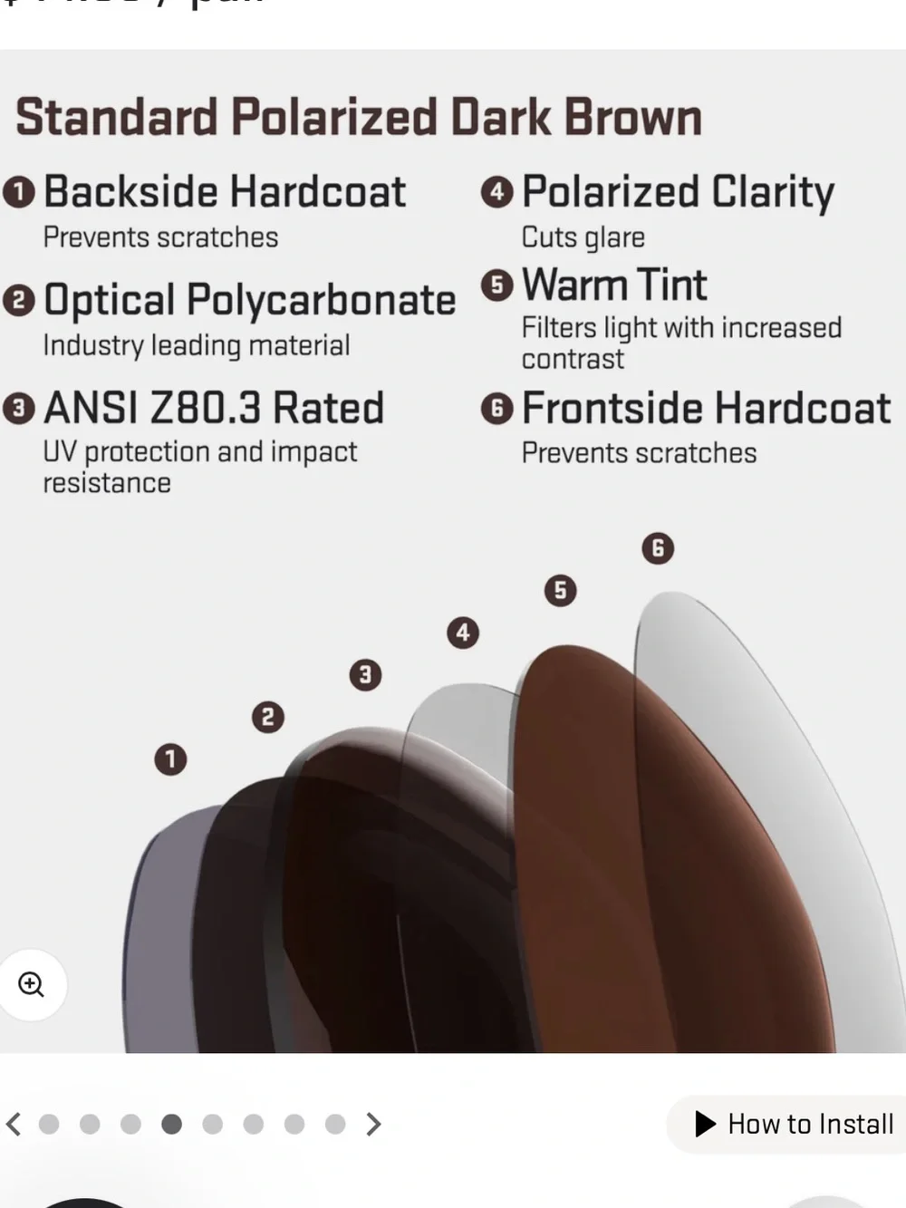 Revant Replacement Lenses for Ray-Ban RB4228 58mm - Standard Polarized